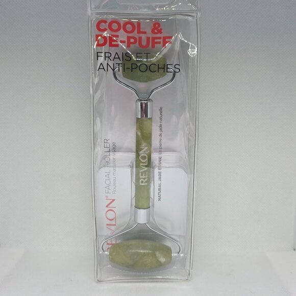 Revlon Facial Roller - Natural Jade Stone - Cool & De-Puff - Picture 1 of 9